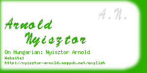 arnold nyisztor business card